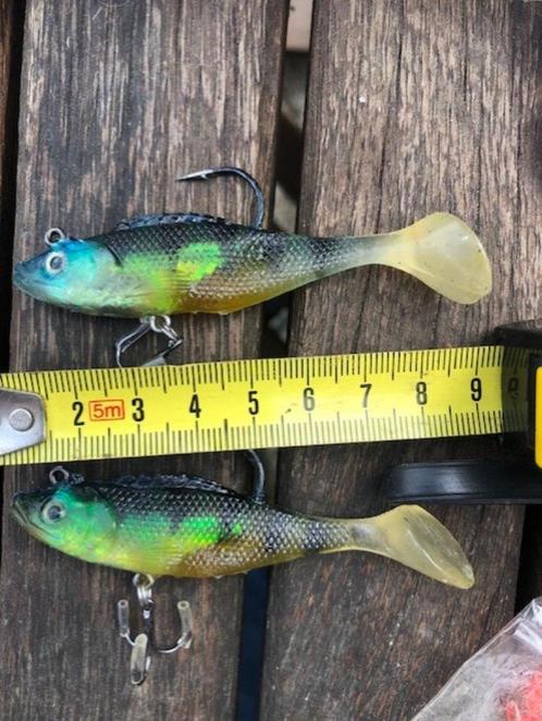 Shads. Nieuw!!verpakt per twee en elk met twee haken, Watersport en Boten, Hengelsport | Algemeen, Ophalen of Verzenden