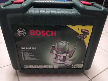 Bovenfreesmachine Bosch POF 1400 ACE + toebehoren + koffer beschikbaar voor biedingen