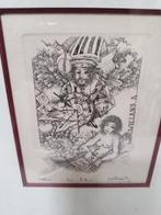 Ets Wellens Andre (Ex Libris), Antiek en Kunst, Kunst | Etsen en Gravures, Ophalen