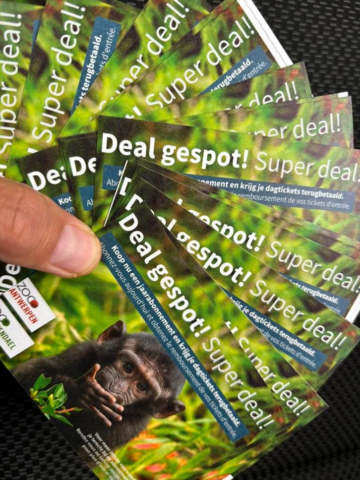 Tickets zoo Antwerpen of zoo Planckendael Mechelen, Tickets en Kaartjes, Recreatie | Dierentuinen, Drie personen of meer, Ticket of Toegangskaart