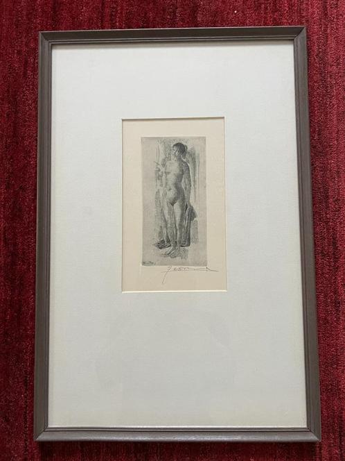Burijngravure van Gustaaf De Bruyne., Antiek en Kunst, Kunst | Etsen en Gravures, Ophalen