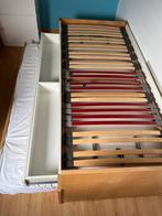 Handgemaakt enkel bed met 2 schoven (opberg- en slaapplaats), Antiek en Kunst, Ophalen