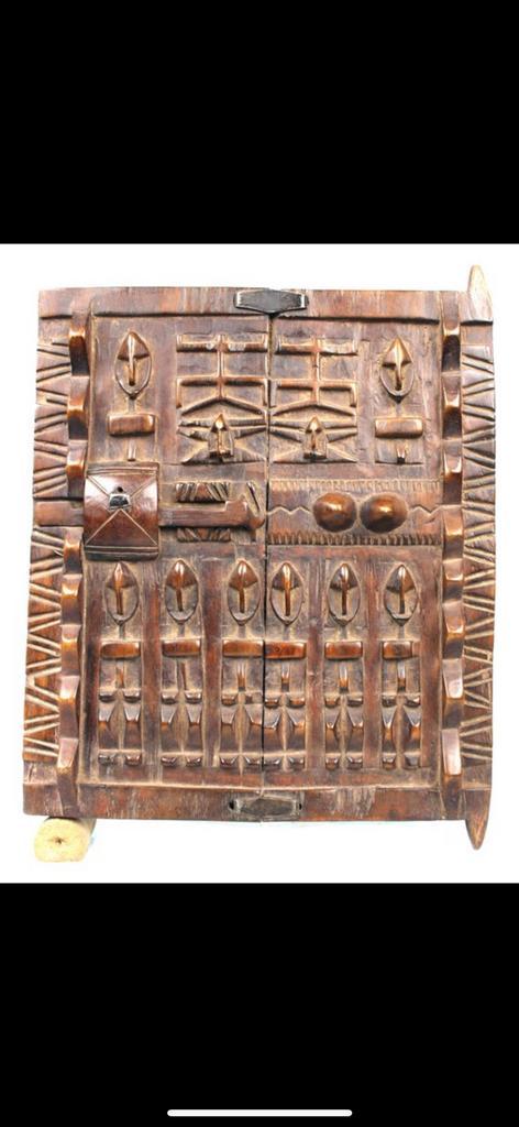 **Deur van de graanschuur Dogon — Mali, Antiek en Kunst, Kunst | Beelden en Houtsnijwerken, Ophalen of Verzenden
