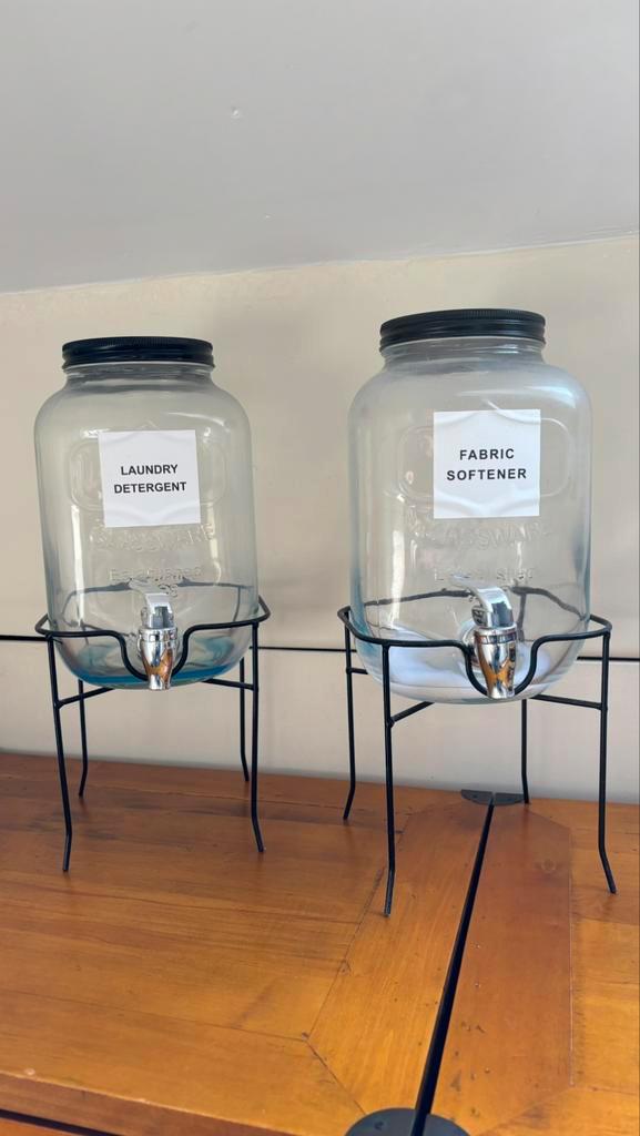 Glazen bokaal met kraan te koop, Huis en Inrichting, Woonaccessoires | Stolpen, Zo goed als nieuw, Ophalen of Verzenden