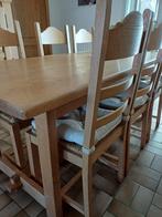 Complete eiken eetkamer set, Huis en Inrichting, Ophalen, Gebruikt, 4 tot 6 stoelen