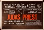 Poster Iron Maiden, Judas Priest, Wheel Pop, Kortrijk, 1980, Ophalen of Verzenden, Gebruikt