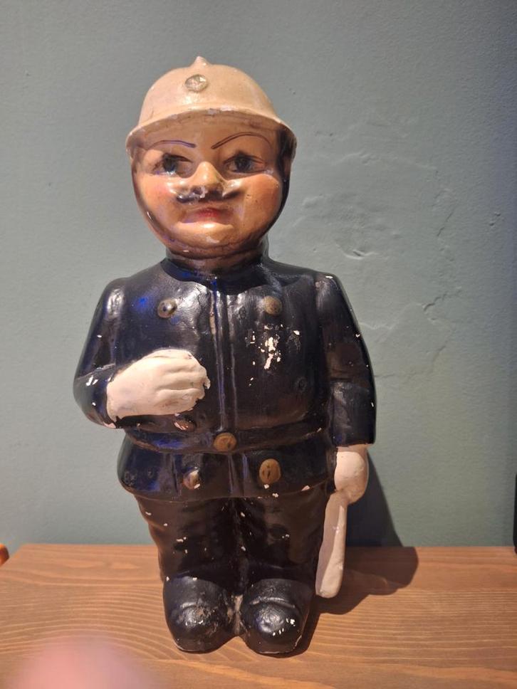 Antieke Spaarpot Brandweerman Jaren 30/40, Antiek en Kunst, Antiek | Keramiek en Aardewerk, Ophalen