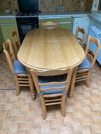 Keukentafel met 6 stoelen, Huis en Inrichting, Tafels | Eettafels, Gebruikt, Ophalen