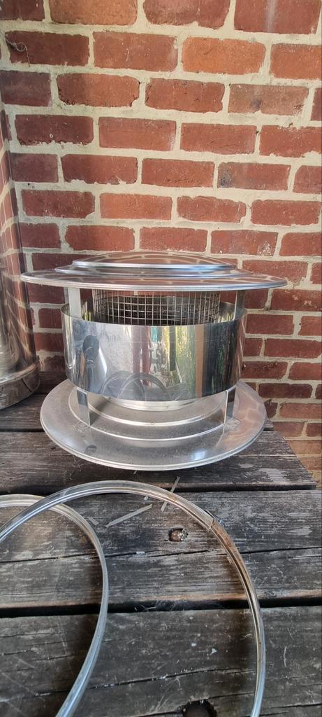 Dubbelwandige inox schoorsteenkanaal, Doe-het-zelf en Bouw, Buizen en Afvoer, Zo goed als nieuw, Inox, Ophalen