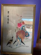 Art oriental sur soie, Moins de 50 cm, Enlèvement, 50 à 75 cm