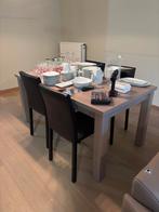 Tafel met 4 stoelen, Huis en Inrichting, Tafels | Eettafels, Ophalen, Zo goed als nieuw