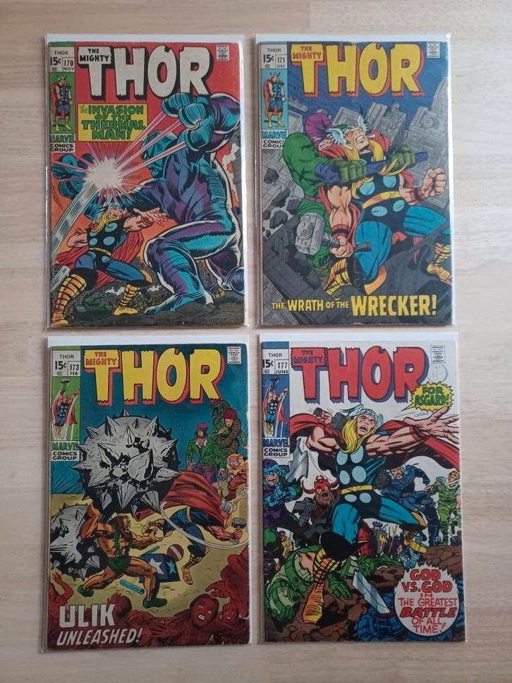 THOR 1969-1971 (9 comics), Boeken, Strips | Comics, Zo goed als nieuw, Meerdere comics, Amerika, Ophalen of Verzenden