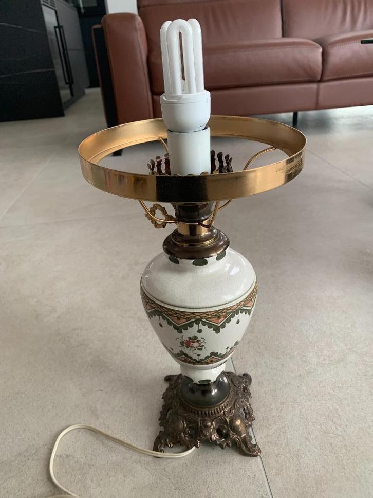 vintage tafellamp, Huis en Inrichting, Lampen | Tafellampen, Gebruikt, 50 tot 75 cm, Metaal, Overige materialen, Ophalen