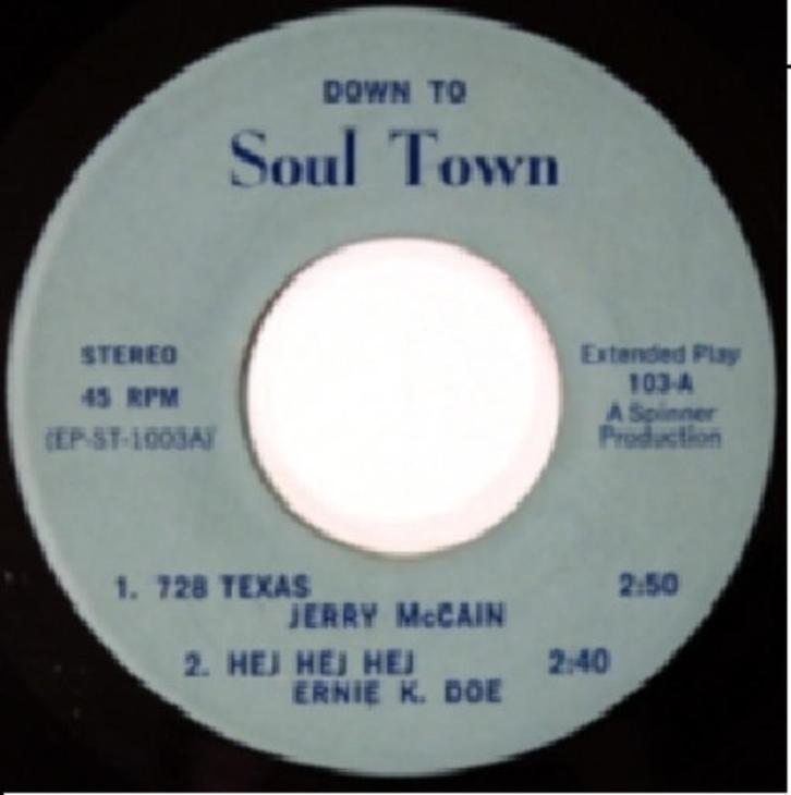 Down To Soul Town 103 ' Popcorn Ep, CD & DVD, Vinyles Singles, Comme neuf, EP, R&B et Soul, 7 pouces, Enlèvement ou Envoi