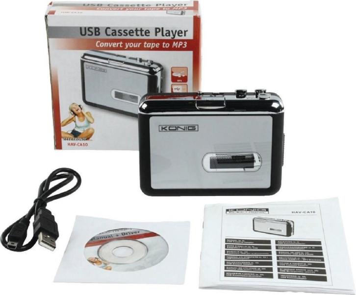 König Cassette – USB Converter en Speler, Hobby en Vrije tijd, Overige Hobby en Vrije tijd, Zo goed als nieuw, Ophalen of Verzenden