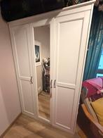 Armoire blanche 3 portes + miroir, Maison & Meubles, Armoires | Penderies & Garde-robes, Avec porte(s), Comme neuf, 100 à 150 cm