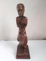 Statue Africaine joueur de tam-tam - vintage, Antiquités & Art, Enlèvement ou Envoi