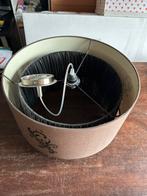 Hanglamp met stoffen kap massive e27, Ophalen, Gebruikt, Bruin, Rond