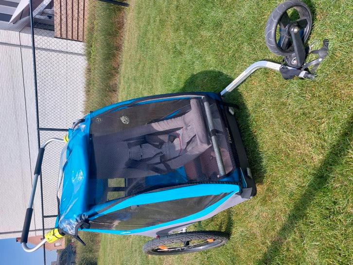 Thule coaster XT, Fietsen en Brommers, Fietsaccessoires | Aanhangwagens en Karren, Gebruikt, Kinderkar, 20 tot 40 kg, Opvouwbaar