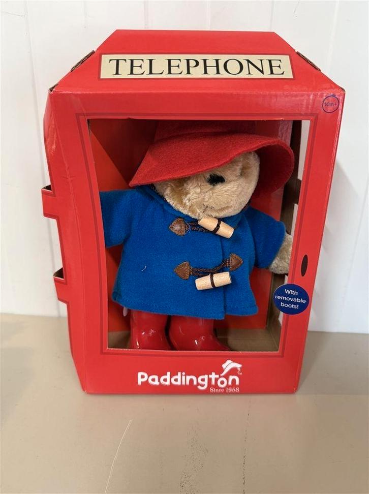 knuffel - Pluche Paddington Phone Box - Superzacht - 20cm -, Enfants & Bébés, Jouets | Peluches, Comme neuf, Enlèvement ou Envoi