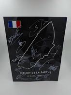 Plaque Le Mans metal signé par 15 vainqueurs des 24H du Mans, Enlèvement ou Envoi