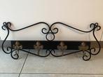 Portemanteaux ancien en fer avec 4 crochets à suspendre, Gebruikt, Minder dan 100 cm, Metaal, Ophalen