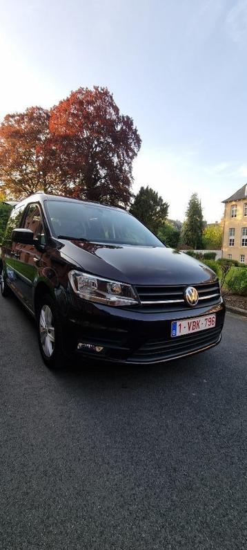 Vw caddy maxi 2018 +banquette 6/7 cintures et tout pour 7 p, Autos, 75 kW, Achat, Euro 6, Entreprise