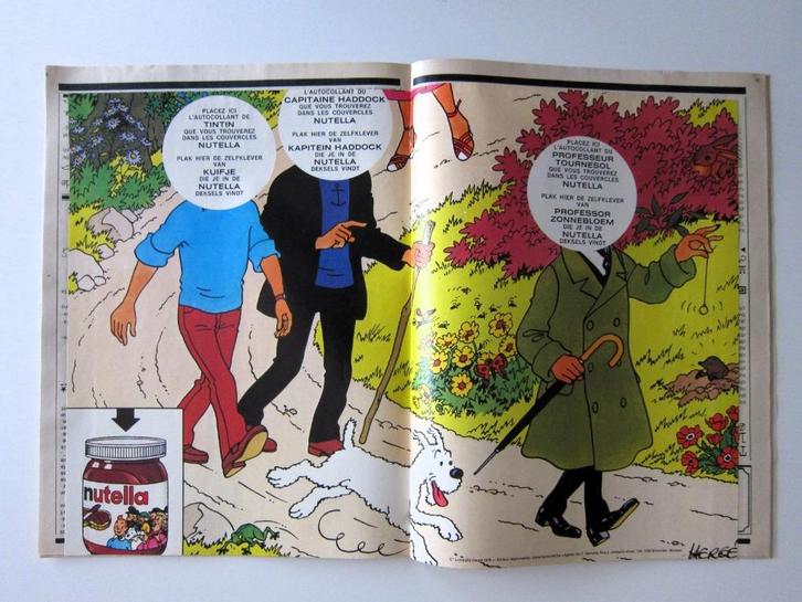 Spirou 2092 avec poster Tintin Nutella et suppl. Bom (1978), Boeken, Stripverhalen, Gelezen, Eén stripboek, Ophalen of Verzenden