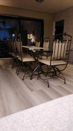 Tafel met 8 stoelen, Ophalen, Gebruikt, 100 tot 150 cm, 200 cm of meer