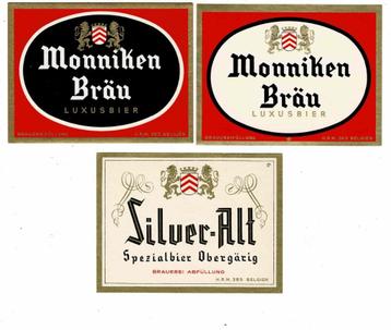 Oude bieretiketten van "MONNIKEN BRÄU" beschikbaar voor biedingen