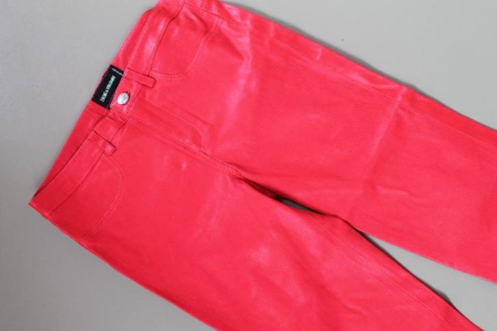 ZGAN rood lederen skinny Zadig & Voltaire, Kleding | Dames, Broeken en Pantalons, Zo goed als nieuw, Maat 36 (S), Rood, Lang, Verzenden