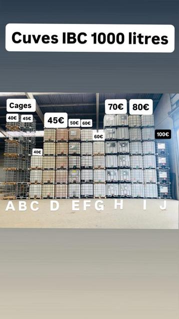 IBC-tank 1000liter (wit en zwart) en kooien alleen vanaf 35€ beschikbaar voor biedingen