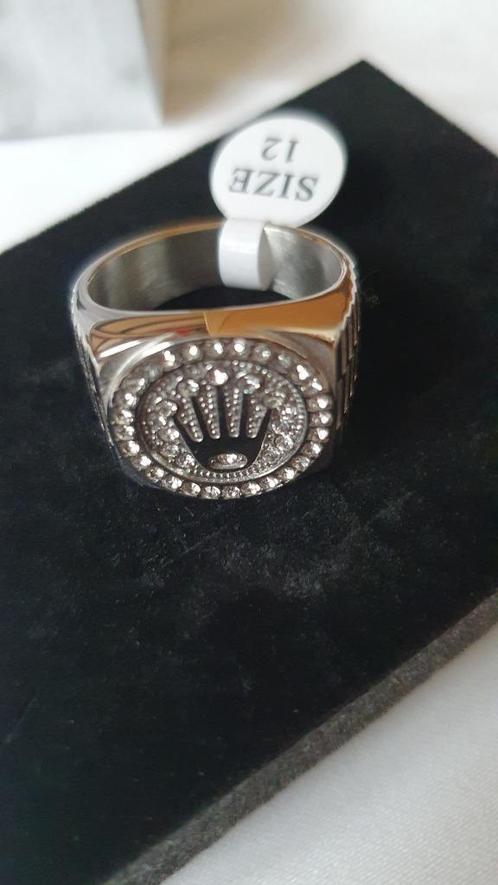 Nieuw jewebella ring heren zegelring roestvrij staal vintage, Handtassen en Accessoires, Ringen, Nieuw, Heer, 20 of groter, Overige materialen
