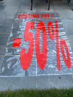 2 Reclame banners opschrift 50%, Diversen, Vlaggen en Wimpels, Ophalen, Gebruikt