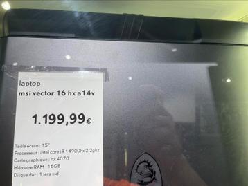 Gaming laptop msi  vector, Computers en Software, Ophalen, Gaming, SSD