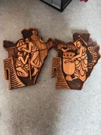 2 Afrikaanse wanddecoratie, Antiek en Kunst, Ophalen of Verzenden