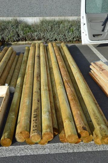 Sjorbalken, Doe-het-zelf en Bouw, Hout en Planken, Ophalen, Zo goed als nieuw, Balk, Overige houtsoorten