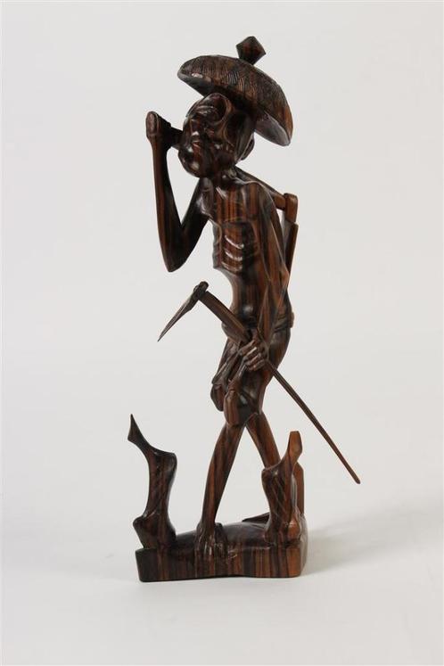 Coromandel Image Homme Indonésie Makasar, Antiquités & Art, Art | Sculptures & Bois, Enlèvement