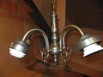 Tinnen luster met 5 lichtpunten + balkluster met 4 kapjes, Ophalen, Nieuw, Metaal