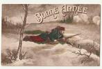 Gelukkig Nieuwjaar - Soldaat in de sneeuw - geweer- 1914, Verzamelen, Postkaarten | Themakaarten, Overige thema's, Verzenden