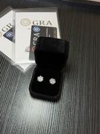 Zilveren oorbellen met moissaniet – 3 karaat, Bijoux, Sacs & Beauté, Boucles d'oreilles, Enlèvement, Neuf, Argent, Argent