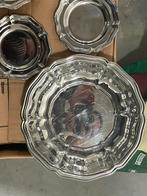 Metalen saladeschaal, Ophalen, Zilver