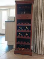 Wijnkast mahonie hout 1m35 hoog, Huis en Inrichting, Ophalen, Hout