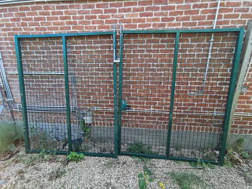 Dubbele tuinpoort (B300cm x H150cm), Tuin en Terras, Tuinhekken en Hekwerk, Gebruikt, Ophalen