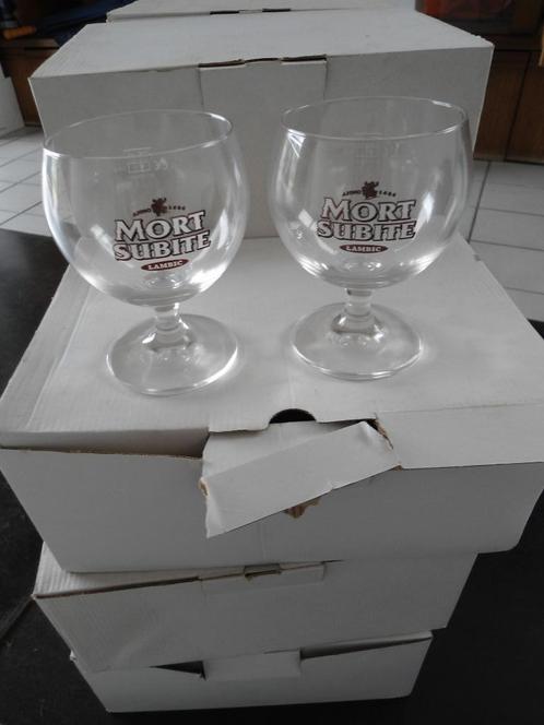 mort subite, lambic glazen, 5 verschillende modellen. Nieuw!, Verzamelen, Biermerken, Nieuw, Ophalen of Verzenden