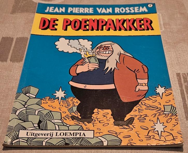 De Poenpakker strip Jean Pierre van Rossem 1992, Boeken, Stripverhalen, Zo goed als nieuw, Ophalen of Verzenden