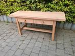 Blank geschuurde eiken salontafel, kan ook als bankje, Ophalen