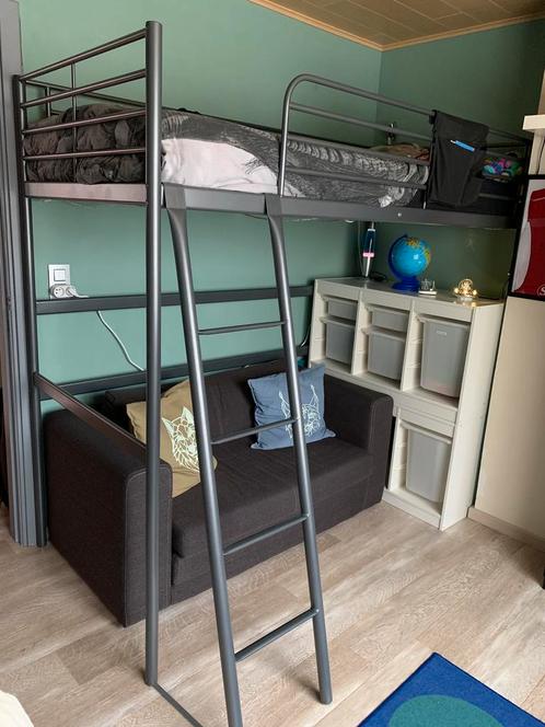 IKEA Svärta hoogslaper, Huis en Inrichting, Slaapkamer | Stapelbedden en Hoogslapers, Zo goed als nieuw, Hoogslaper, 100 cm, 210 cm