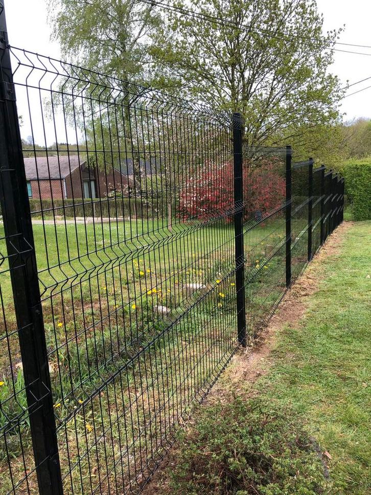 Clôture rigide en noir, Jardin & Terrasse, Clôtures de jardin, Comme neuf, Enlèvement ou Envoi