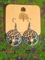 Levensboom oorbellen hippie bohemian, Handtassen en Accessoires, Oorbellen, Ophalen of Verzenden, Nieuw, Bruin